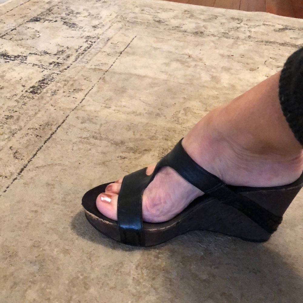 Nine West cork heel sandals